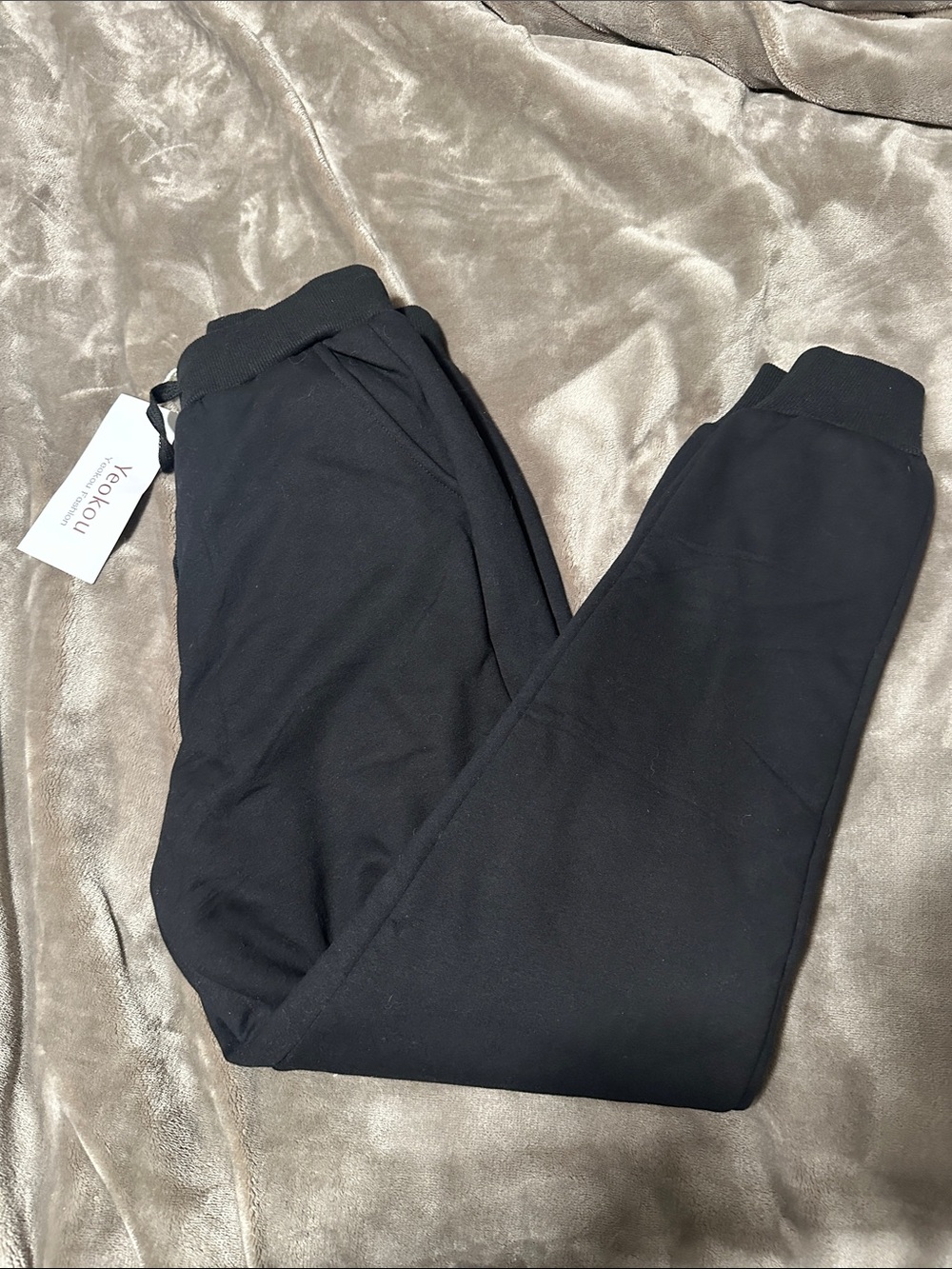 Yeokou Warm Sweatpants Womens Fleece Sherpa Lined Winter Active Running Jogger